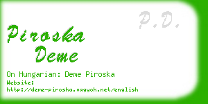 piroska deme business card